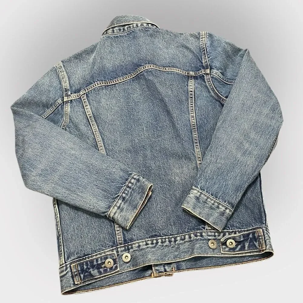 Levi's Made & Crafted Pleated Front Type II Denim Jean Jacket Mens size S New - Picture 8 of 12